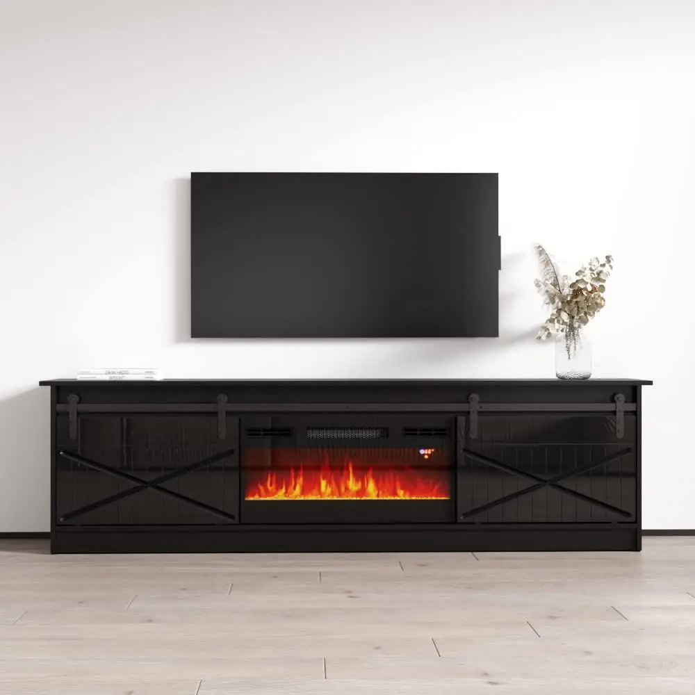 Furniture Granero BLEF Electric Fireplace TV Stand Modern Media Console with Storage Cabinets Supports TVs up to 90 Black, 79 W
Furniture Granero BLEF Electric Fireplace TV Stand Modern Media Console with Storage Cabinets Supports TVs up to 90 Black, 79 W