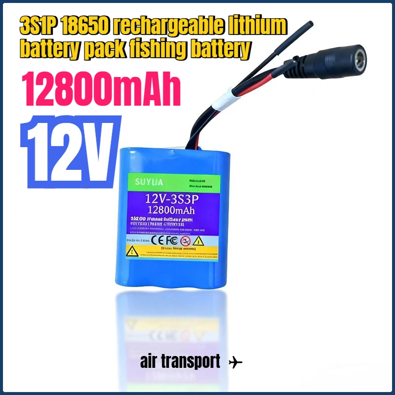 18650 NEW 3S3P 12V 12800mAh rechargeable lithium battery pack fishing battery suitable for trapping boat flashlight audio LED
18650 NEW 3S3P 12V 12800mAh rechargeable lithium battery pack fishing battery suitable for trapping boat flashlight audio LED