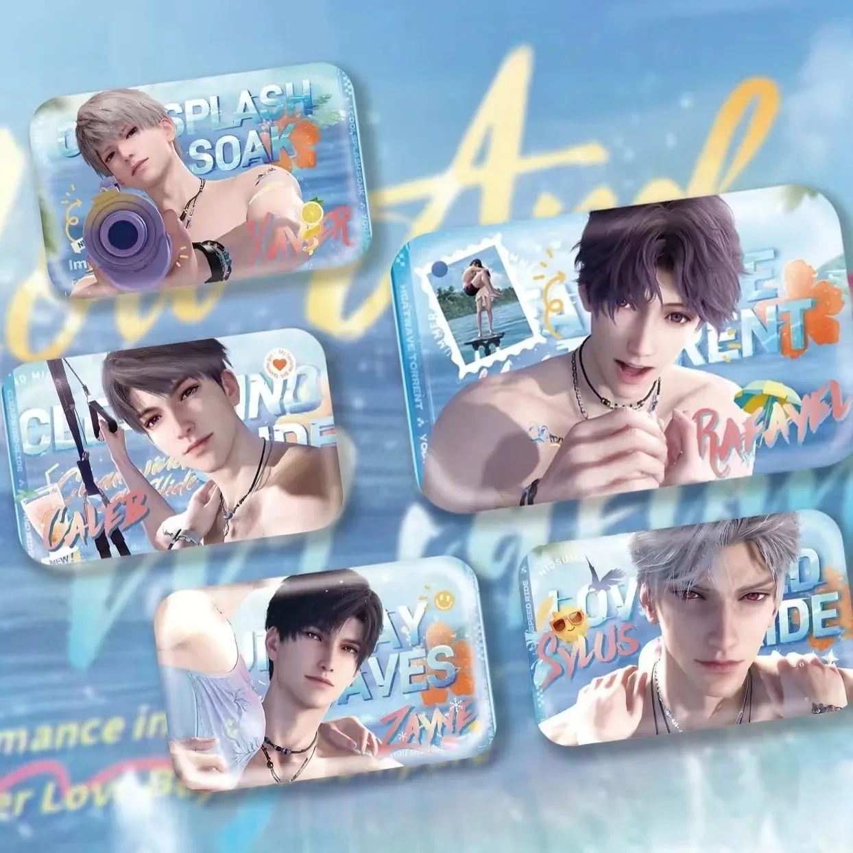 Любовь и глубокое пространство, лето с тобой и морским бризом, домашний косплей высокой красоты, серия всех персоналов, прямоугольный значок 
Любовь и глубокое пространство, лето с тобой и морским бризом, домашний косплей высокой красоты, серия всех персоналов, прямоугольный значок