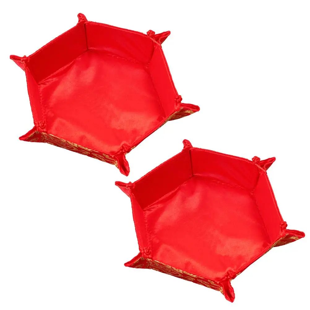 2 Pcs Snack Plate Fabric Candy Container Chinese Style Food Containers Dried Vintage
2 Pcs Snack Plate Fabric Candy Container Chinese Style Food Containers Dried Vintage