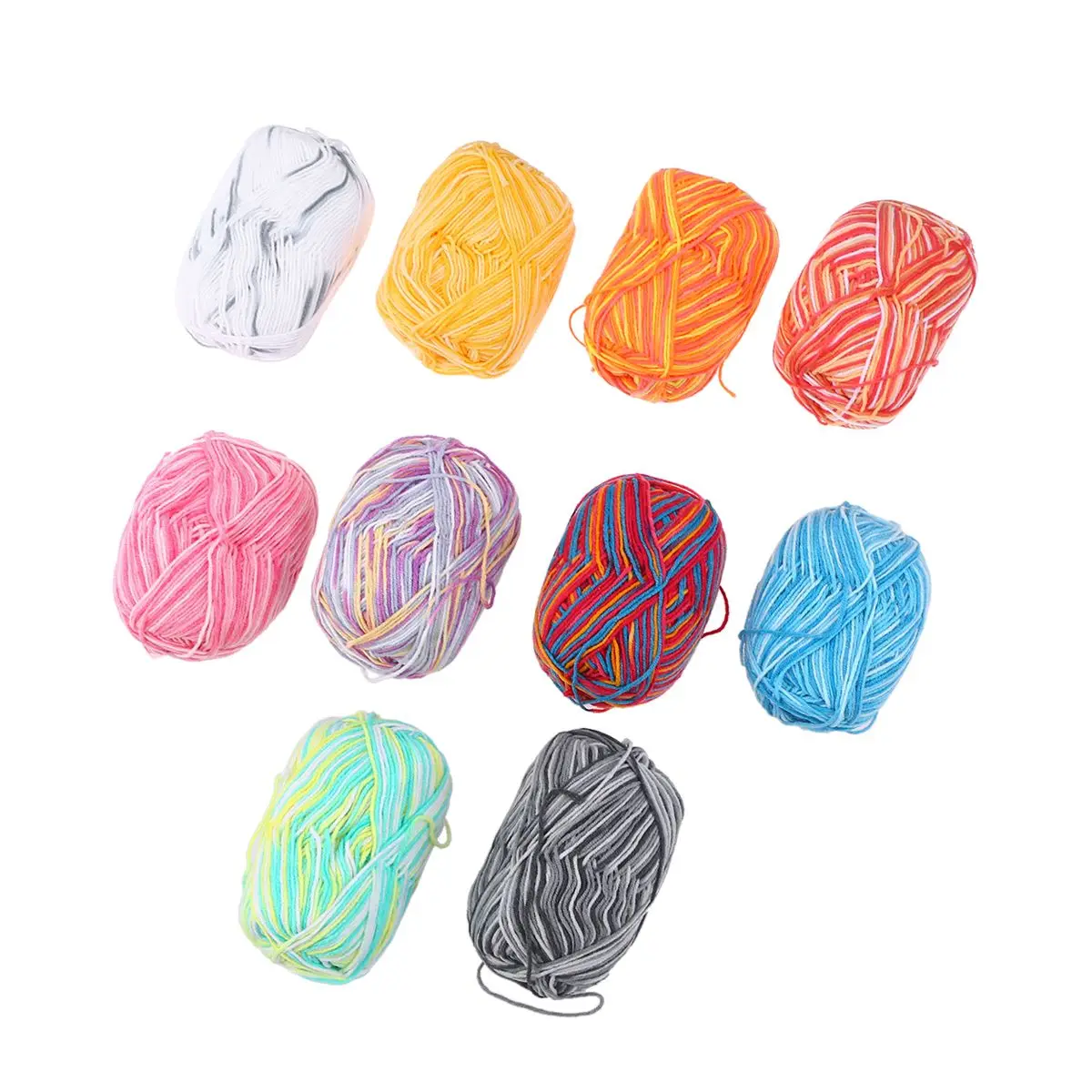 10PCS Segment Dyed Cotton Wool Yarn Soft Milk Thread Knitting Crochet Shares No Fading Machine Wash Warm Comfortable
10PCS Segment Dyed Cotton Wool Yarn Soft Milk Thread Knitting Crochet Shares No Fading Machine Wash Warm Comfortable