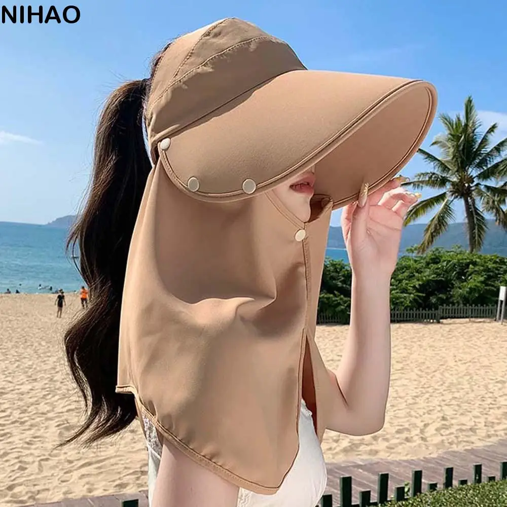 Шляпа от солнца, однотонный солнцезащитный козырек, шаль, съемная дышащая кепка с козырьком от ультрафиолета, тонкая хлопковая защитная шапка для шеи, бег
Шляпа от солнца, однотонный солнцезащитный козырек, шаль, съемная дышащая кепка с козырьком от ультрафиолета, тонкая хлопковая защитная шапка для шеи, бег