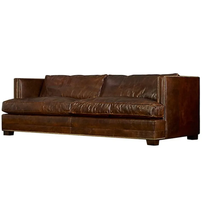 American light luxury pull-up sofa, retro leather art leather living room, oil wax leather medieval single person
American light luxury pull-up sofa, retro leather art leather living room, oil wax leather medieval single person