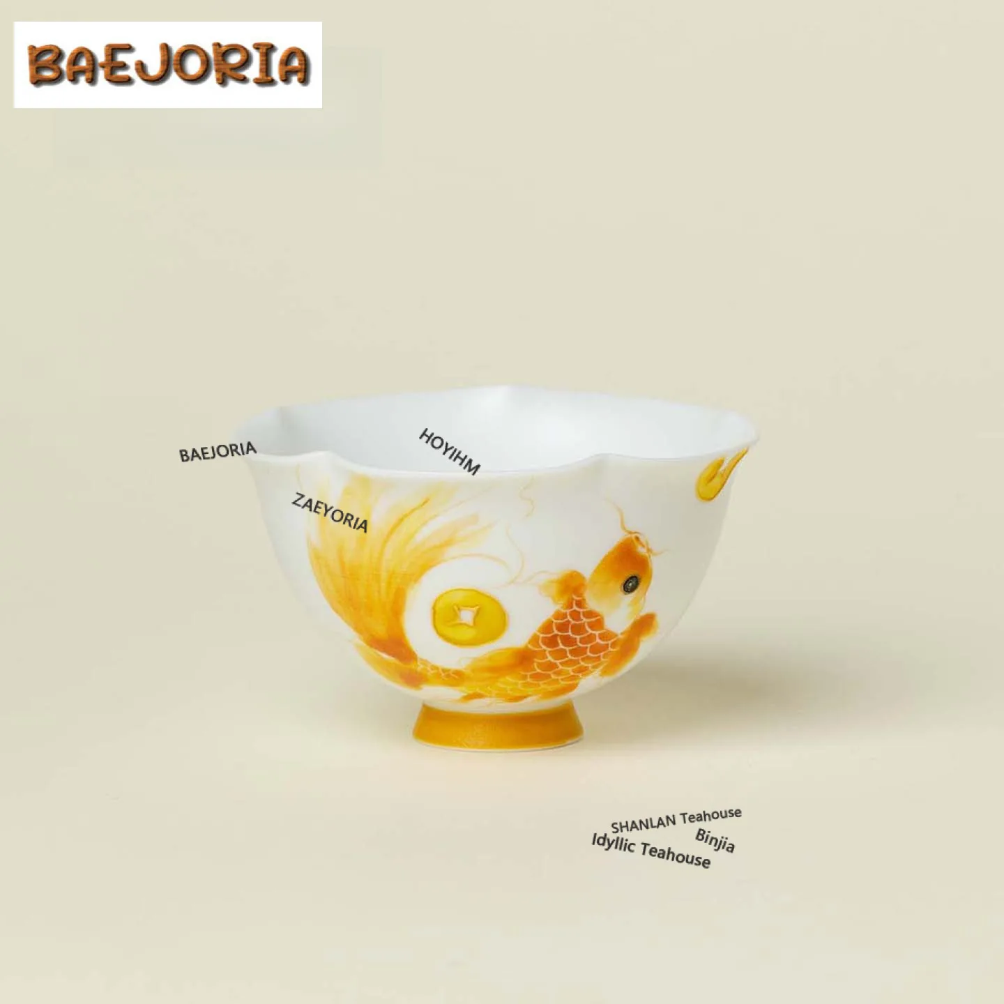 90ml Hand-painted Golden Carp Teacup Vintage Tea Bowl Sample Tea Cup Tea-tasting Smelling Cup Jianzhan Master Cups Tea Ceremony
90ml Hand-painted Golden Carp Teacup Vintage Tea Bowl Sample Tea Cup Tea-tasting Smelling Cup Jianzhan Master Cups Tea Ceremony