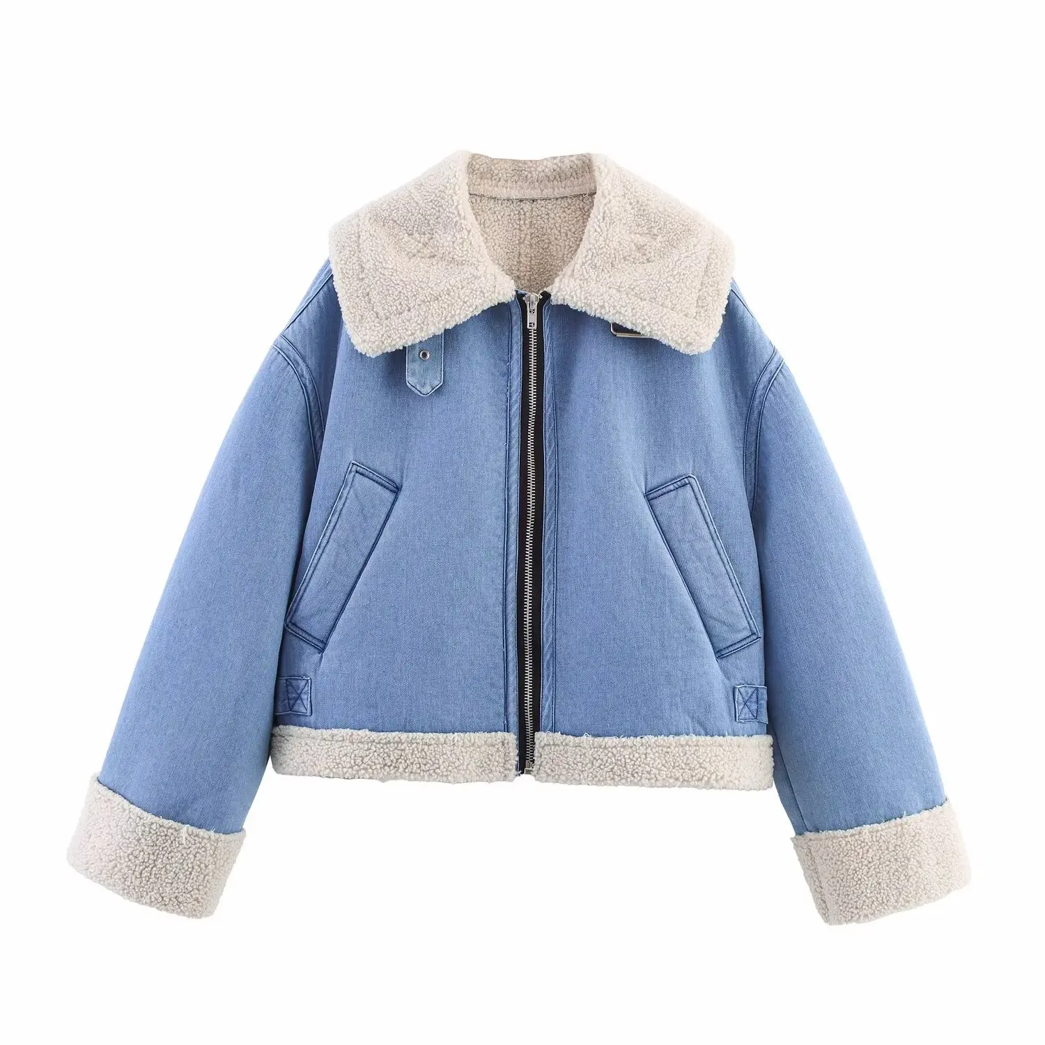 New Autumn/Winter Fashion Casual Long Sleeve Turn-down Collar Zipper Pockets Solid Color Slim Fit Jacket For Women
New Autumn/Winter Fashion Casual Long Sleeve Turn-down Collar Zipper Pockets Solid Color Slim Fit Jacket For Women