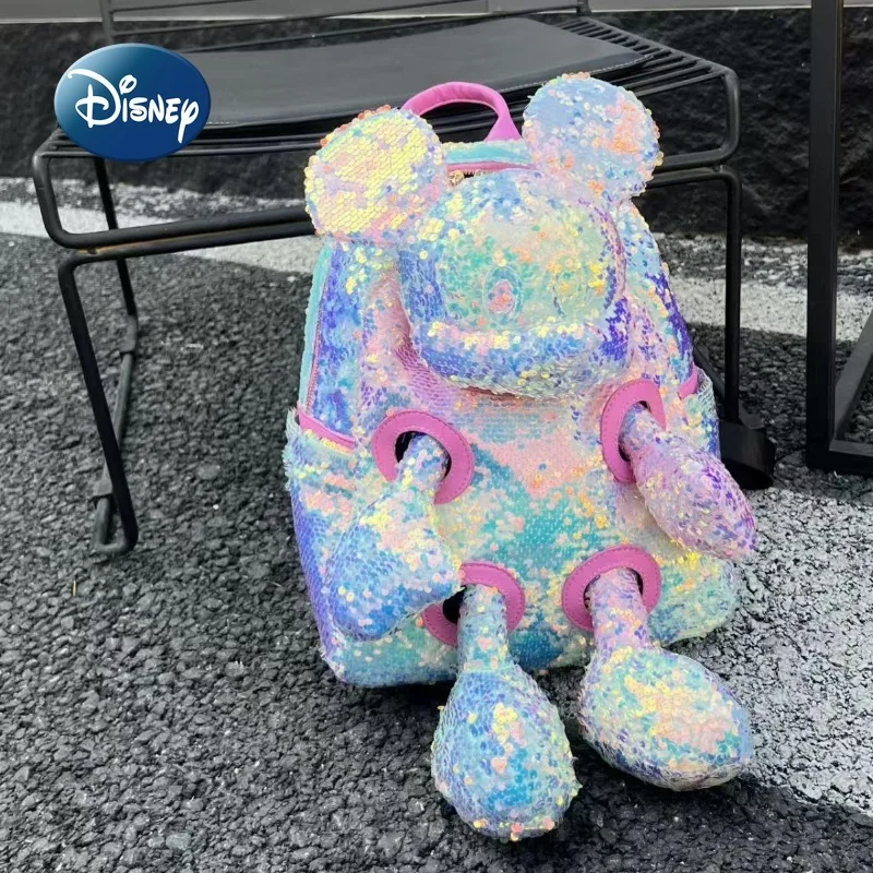 Disney Mickey New Women's Glitter Backpack Luxury Brand Fashion Women's Doll Backpack Large Capacity Cartoon Casual Backpack
Disney Mickey New Women's Glitter Backpack Luxury Brand Fashion Women's Doll Backpack Large Capacity Cartoon Casual Backpack