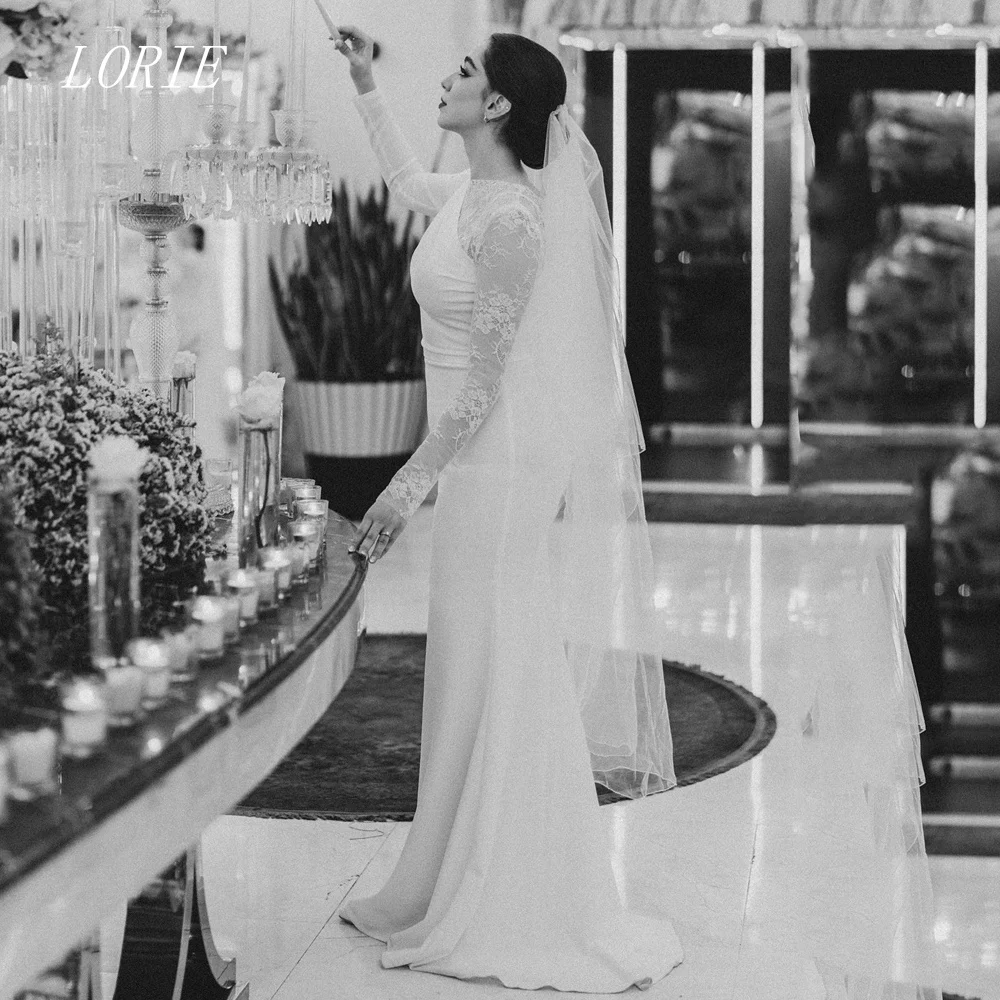 LORIE Luxury Mermaid Wedding Dress Scoop Full Sleeve Bridal Dresses Appliques Design Oriented Lace Wedding Gown Customized 2026
LORIE Luxury Mermaid Wedding Dress Scoop Full Sleeve Bridal Dresses Appliques Design Oriented Lace Wedding Gown Customized 2026