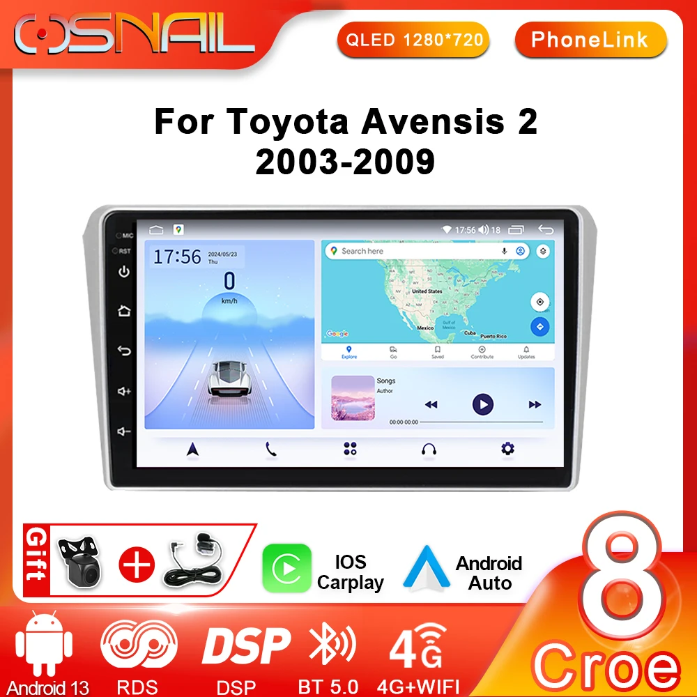 COSNAIL Android Auto Car Radio For Toyota Avensis T250 2 II 2003 - 2009 Multimedia Video Player GPS Navi Stereo CarPlay 2din DVD
COSNAIL Android Auto Car Radio For Toyota Avensis T250 2 II 2003 - 2009 Multimedia Video Player GPS Navi Stereo CarPlay 2din DVD