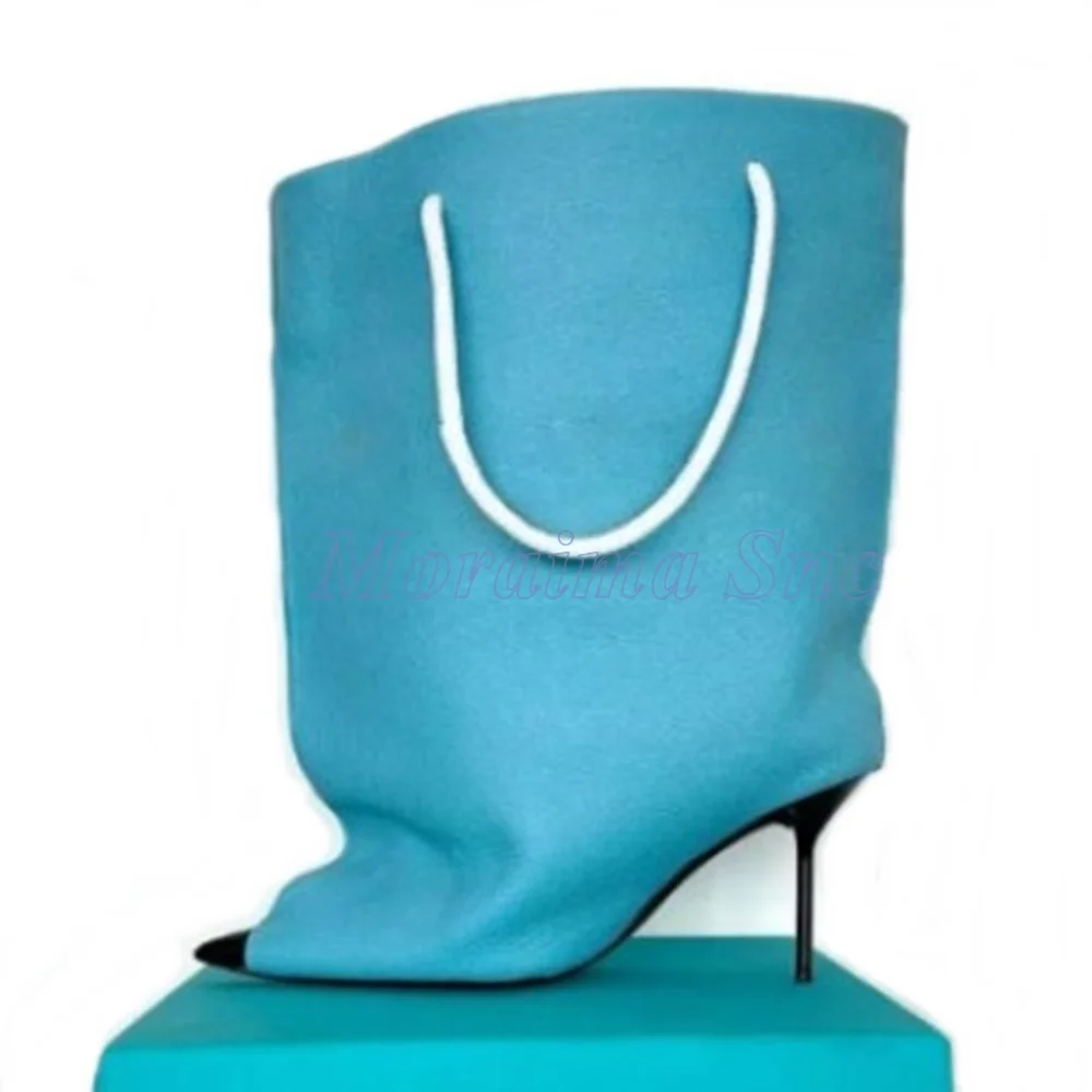 2026 New Unique Hand-held Boots Pointed Peep Toe Wide Calf Slip On Stiletto High Heel Sexy Fashion Women Mid-calf Boots Winter
2026 New Unique Hand-held Boots Pointed Peep Toe Wide Calf Slip On Stiletto High Heel Sexy Fashion Women Mid-calf Boots Winter