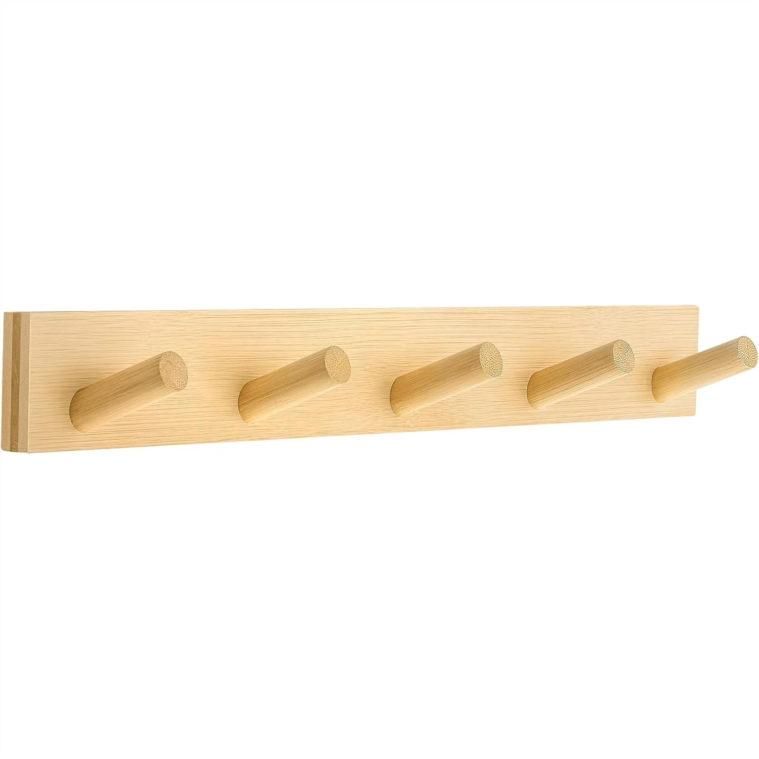 Wall Mount Coat Rack With 5 Hooks, Solid Bamboo Wood Heavy Duty Coat Hanger For Entryway, Hallway, Bathroom, Natural
Wall Mount Coat Rack With 5 Hooks, Solid Bamboo Wood Heavy Duty Coat Hanger For Entryway, Hallway, Bathroom, Natural