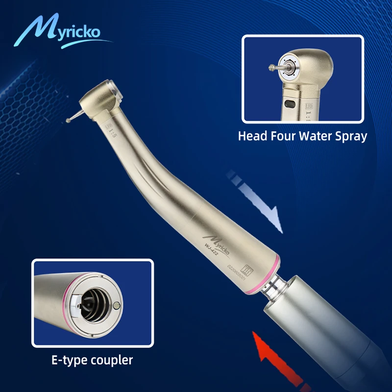 Fiber Optic Dental Contra Angle Handpiece 1:1 1:5 Ratio Red Ring Low Speed Push Button Dentistry Instrument
Fiber Optic Dental Contra Angle Handpiece 1:1 1:5 Ratio Red Ring Low Speed Push Button Dentistry Instrument