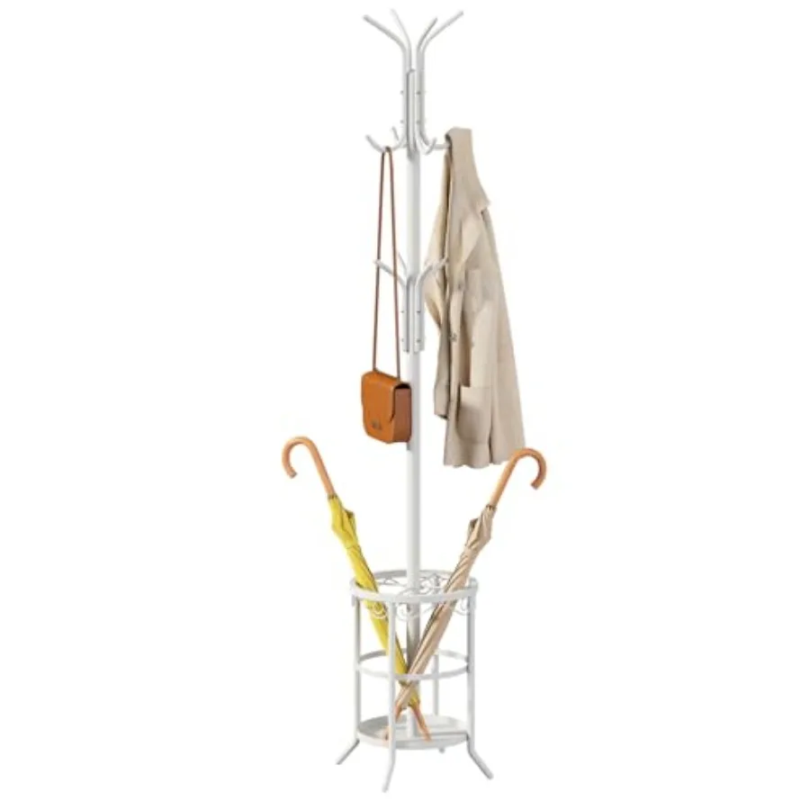 Coat Rack with Umbrella Holder Metal Coat Rack Stand with 12 Hooks for Entryway Hallway Living Room Bedroom
Coat Rack with Umbrella Holder Metal Coat Rack Stand with 12 Hooks for Entryway Hallway Living Room Bedroom