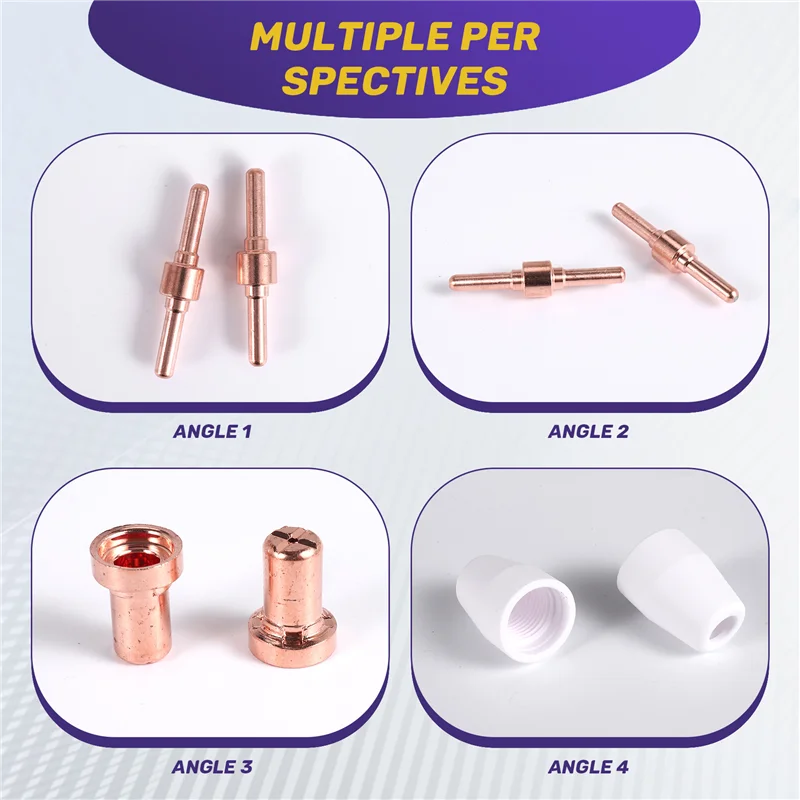 For PT-31 -40 Plasma Cutter Cutting Torch Consumables KIT Extended 30Pcs-ABQU 
For PT-31 -40 Plasma Cutter Cutting Torch Consumables KIT Extended 30Pcs-ABQU