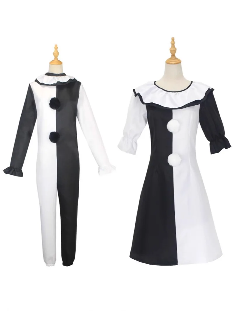 Men's Vintage Black and White Evil Clown Cosplay Costume Horror Circus Villain Suit for Halloween Party Stage Show
Men's Vintage Black and White Evil Clown Cosplay Costume Horror Circus Villain Suit for Halloween Party Stage Show