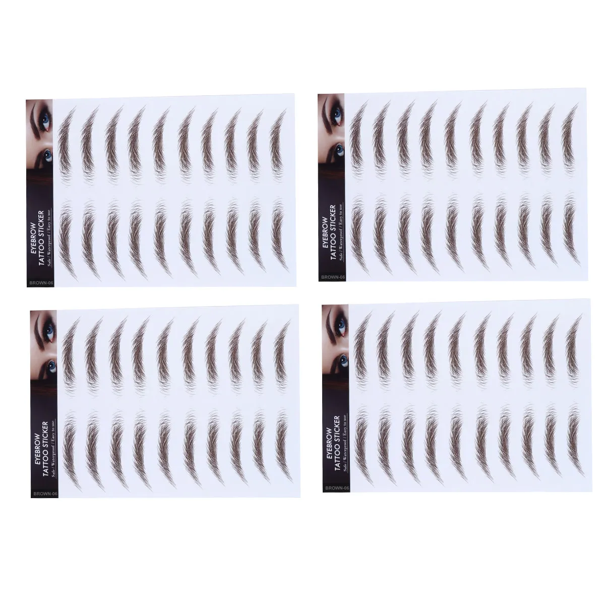 4Pcs Eyebrow Tattoo Stickers Waterproof 6D Hair-Like False Eyebrows Stickers for Female Reusable Natural Look Arch Curved
4Pcs Eyebrow Tattoo Stickers Waterproof 6D Hair-Like False Eyebrows Stickers for Female Reusable Natural Look Arch Curved