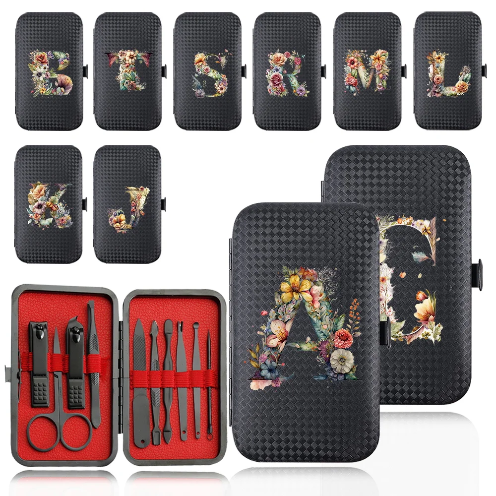 10Pcs Nail Clipper Set Stainless Steel Manicure Tool Case Pedicure Kit Portable Organizer With Folding Bag Floral Letter Pattern
10Pcs Nail Clipper Set Stainless Steel Manicure Tool Case Pedicure Kit Portable Organizer With Folding Bag Floral Letter Pattern