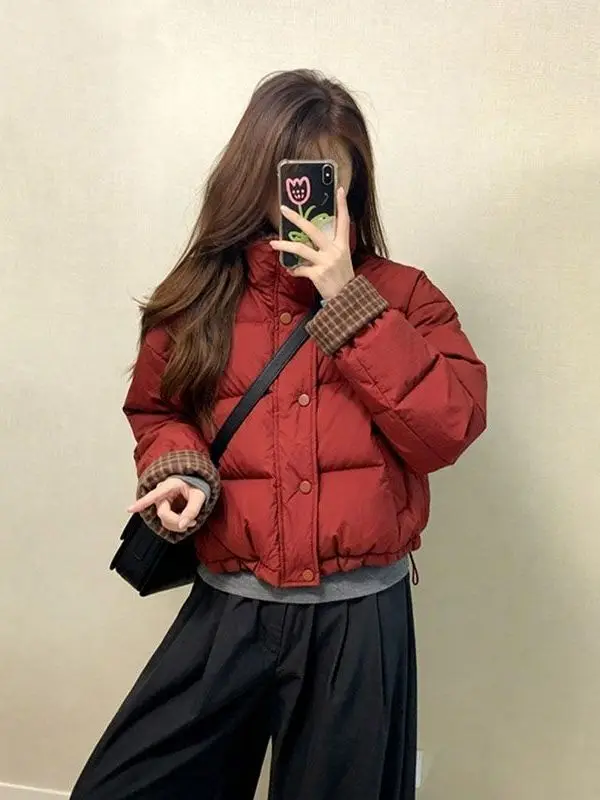 Korean Sle Plaid ort Stand Collar Cotton Jaet Women's Autumn Winter Slimming Design Top Coat Commute Sle Stand Fit
Korean Sle Plaid ort Stand Collar Cotton Jaet Women's Autumn Winter Slimming Design Top Coat Commute Sle Stand Fit