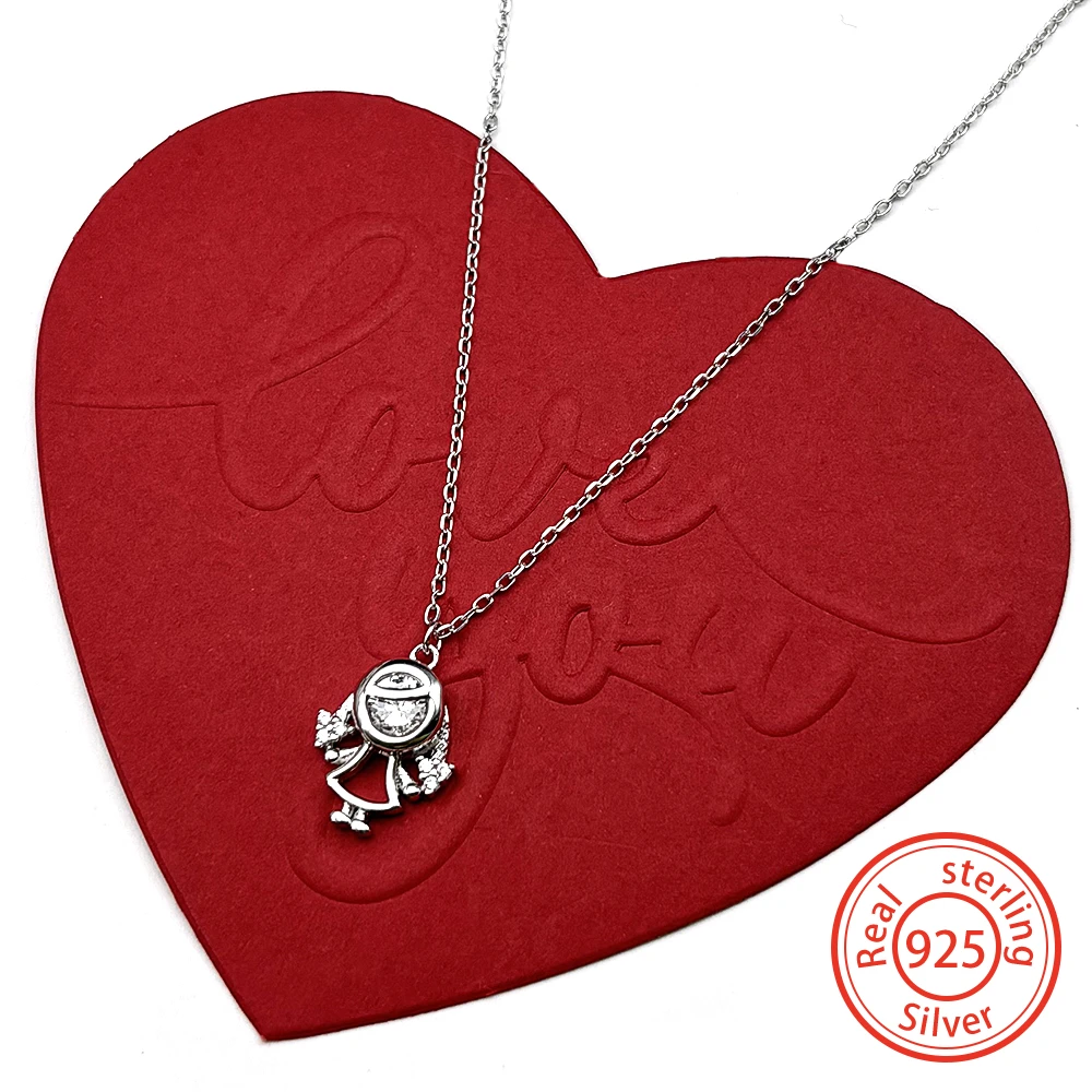 Cute Girls Chain For Women 925 Sterling Silver Rhinestone Charm Love Clavicle Birthday Party Anniversary Gift bff Jewelry mujer
Cute Girls Chain For Women 925 Sterling Silver Rhinestone Charm Love Clavicle Birthday Party Anniversary Gift bff Jewelry mujer