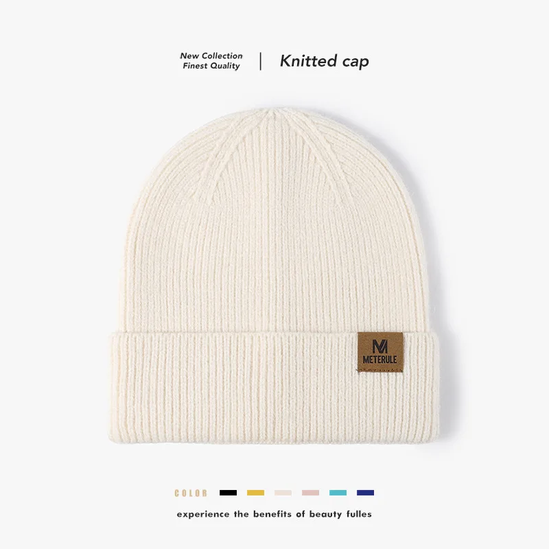 New Men And Women Big Head Wool Cap Warm Outdoor Letters Leather Label Cold Cap Fashion Simple Knitted Hat Hip Hop Caps
New Men And Women Big Head Wool Cap Warm Outdoor Letters Leather Label Cold Cap Fashion Simple Knitted Hat Hip Hop Caps