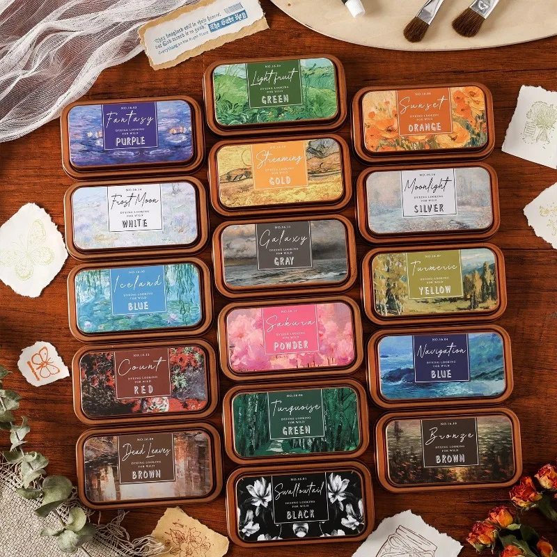 16 Color Eco-Friendly Journaling Stamp Pad with Neutral Ink in Metal Box - Perfect for DIY Crafts, Scrapbooking & Office Use
16 Color Eco-Friendly Journaling Stamp Pad with Neutral Ink in Metal Box - Perfect for DIY Crafts, Scrapbooking & Office Use