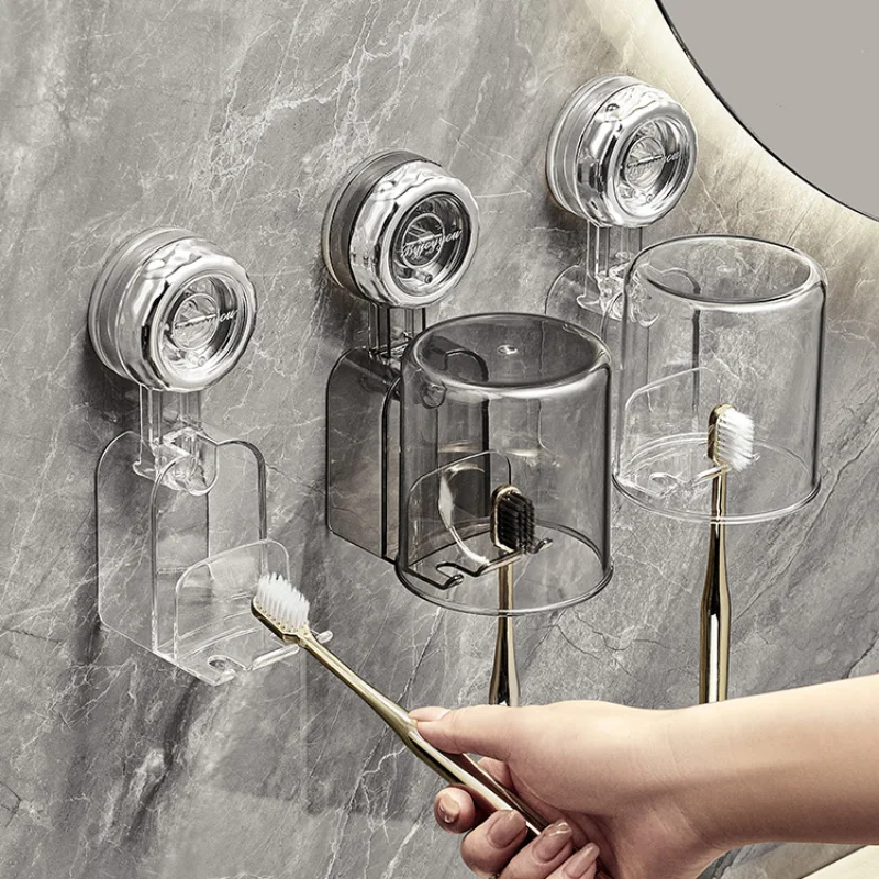 *Toothbrush shelf No punching mouthwash cup Brushing cup Wall-mounted bathroom Toothbrush holder
*Toothbrush shelf No punching mouthwash cup Brushing cup Wall-mounted bathroom Toothbrush holder