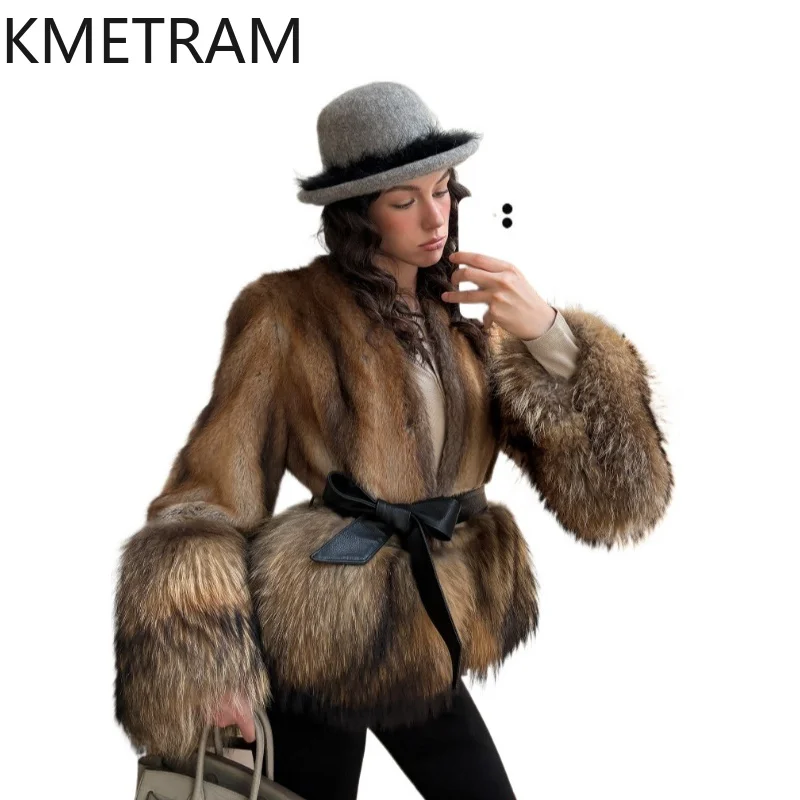 KMETRAM Mink Fur Jacket Women 2026 New Elegant Crew Neck Short Whole Raccoon Dog Fur Winter Overcoat Thick Outwear Шуба Женская
KMETRAM Mink Fur Jacket Women 2026 New Elegant Crew Neck Short Whole Raccoon Dog Fur Winter Overcoat Thick Outwear Шуба Женская