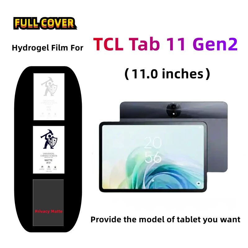 2pcs Matte Tablets Hydrogel Film For TCL Tab 11 Gen2 HD Screen Protector For TCL Tab 11 Gen2 11.0 inches Anti Spy Protection
2pcs Matte Tablets Hydrogel Film For TCL Tab 11 Gen2 HD Screen Protector For TCL Tab 11 Gen2 11.0 inches Anti Spy Protection