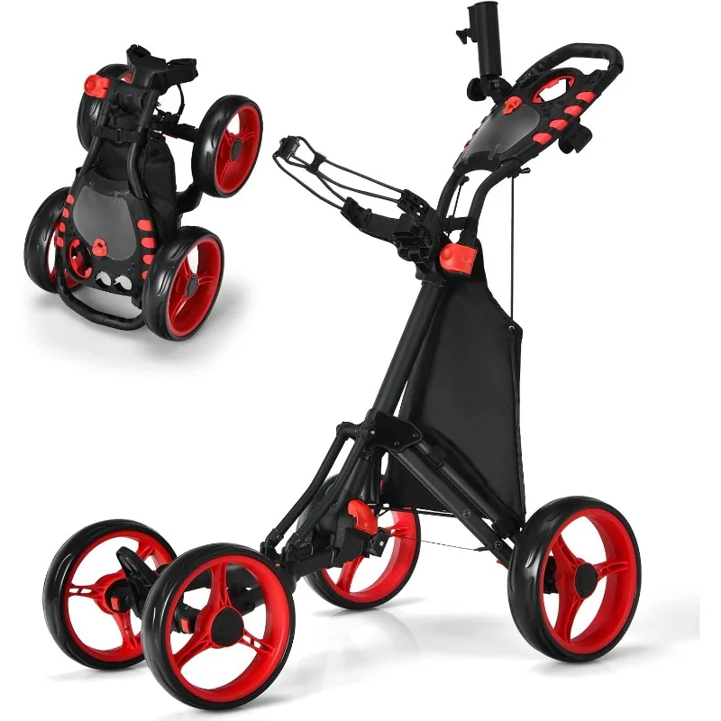 Tangkula Golf Push Pull Cart, Lightweight Aluminum Collapsible 4 Wheels Golf Push Cart, Golf Trolley with Foot Brake
Tangkula Golf Push Pull Cart, Lightweight Aluminum Collapsible 4 Wheels Golf Push Cart, Golf Trolley with Foot Brake