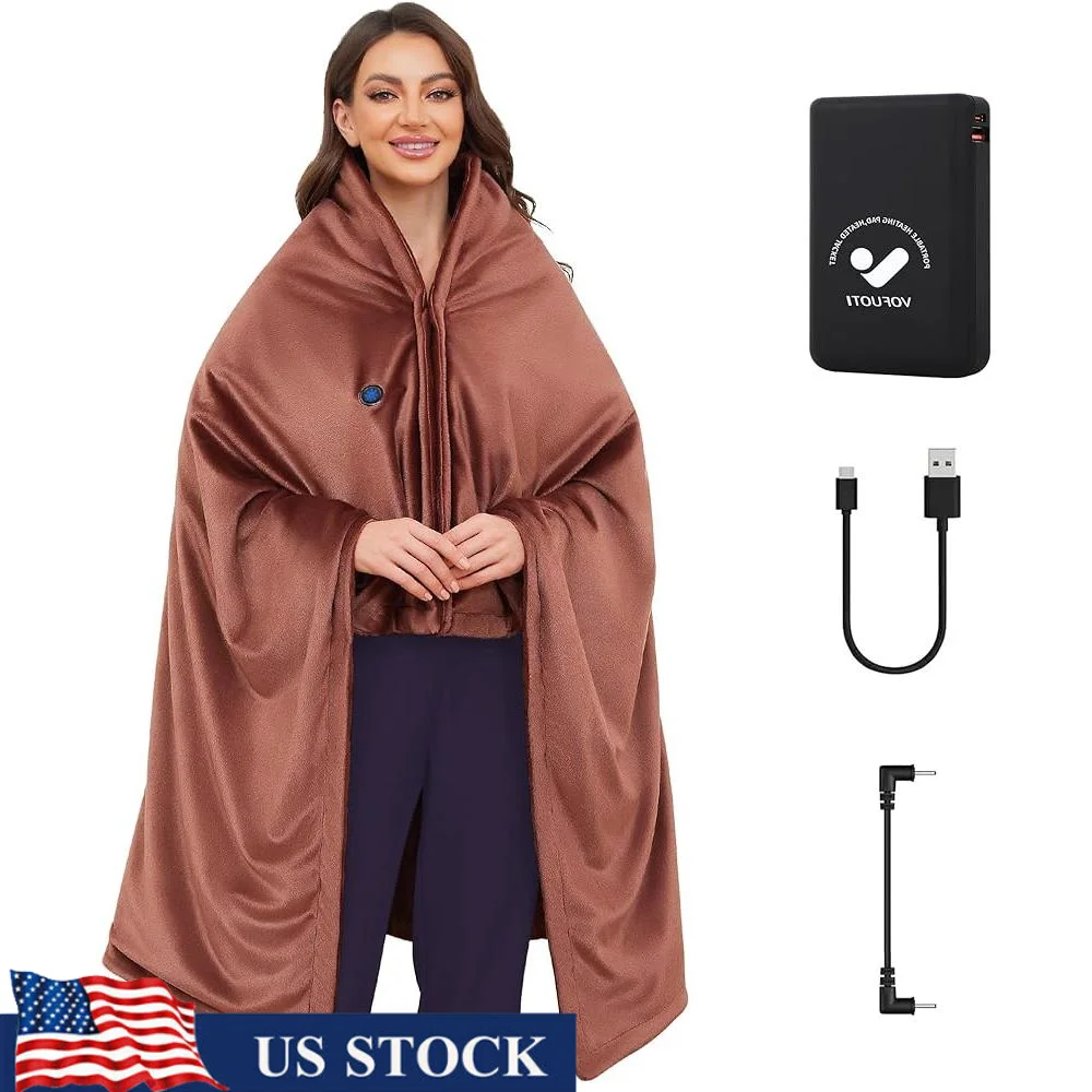Electric Heated Throw Blanket Cordless Wearable Rechargeable Battery Soft Heating Pad Neck Shoulder Back Travel Home Office
Electric Heated Throw Blanket Cordless Wearable Rechargeable Battery Soft Heating Pad Neck Shoulder Back Travel Home Office