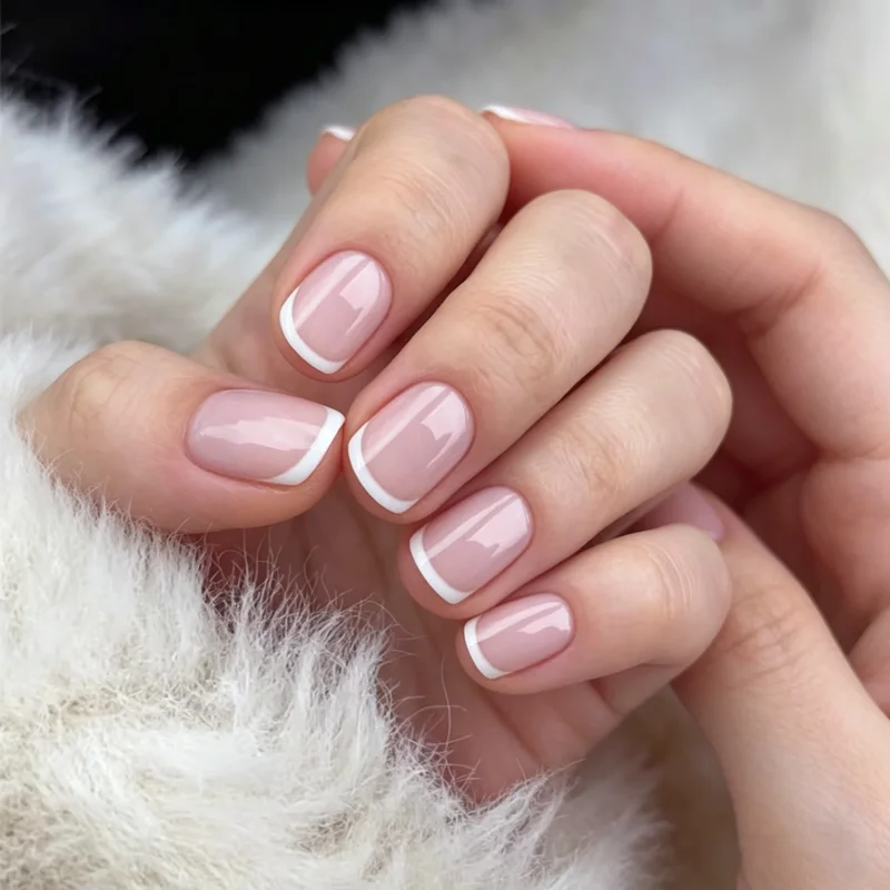 Minimalist French White Short Square Press-On Nails Simple Fake Nail Art Artificial Manicure
Minimalist French White Short Square Press-On Nails Simple Fake Nail Art Artificial Manicure