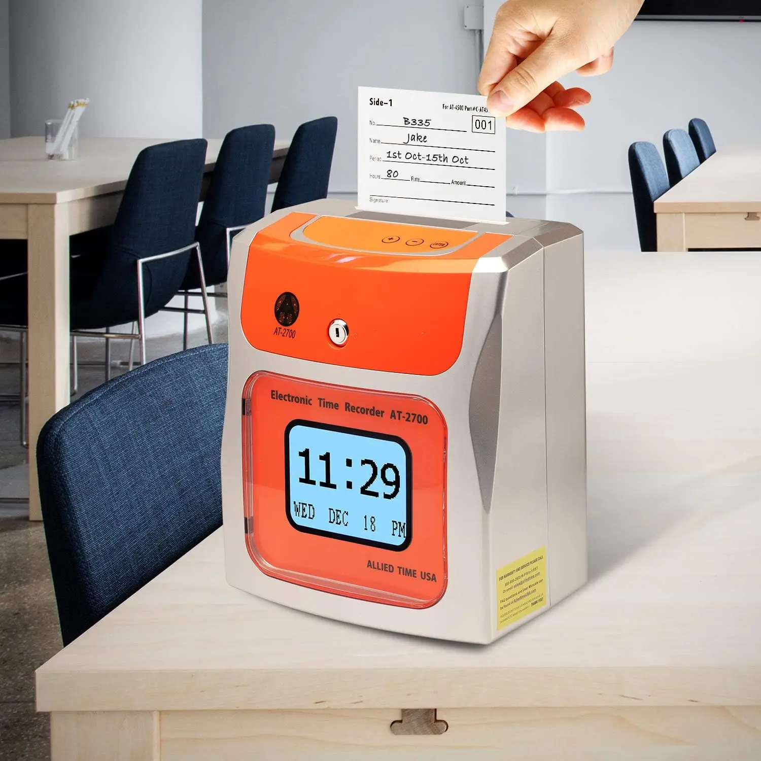 Touchless Time Clock for Small Business - Automatic Card Feed, Quick Setup, Custom Print
Touchless Time Clock for Small Business - Automatic Card Feed, Quick Setup, Custom Print