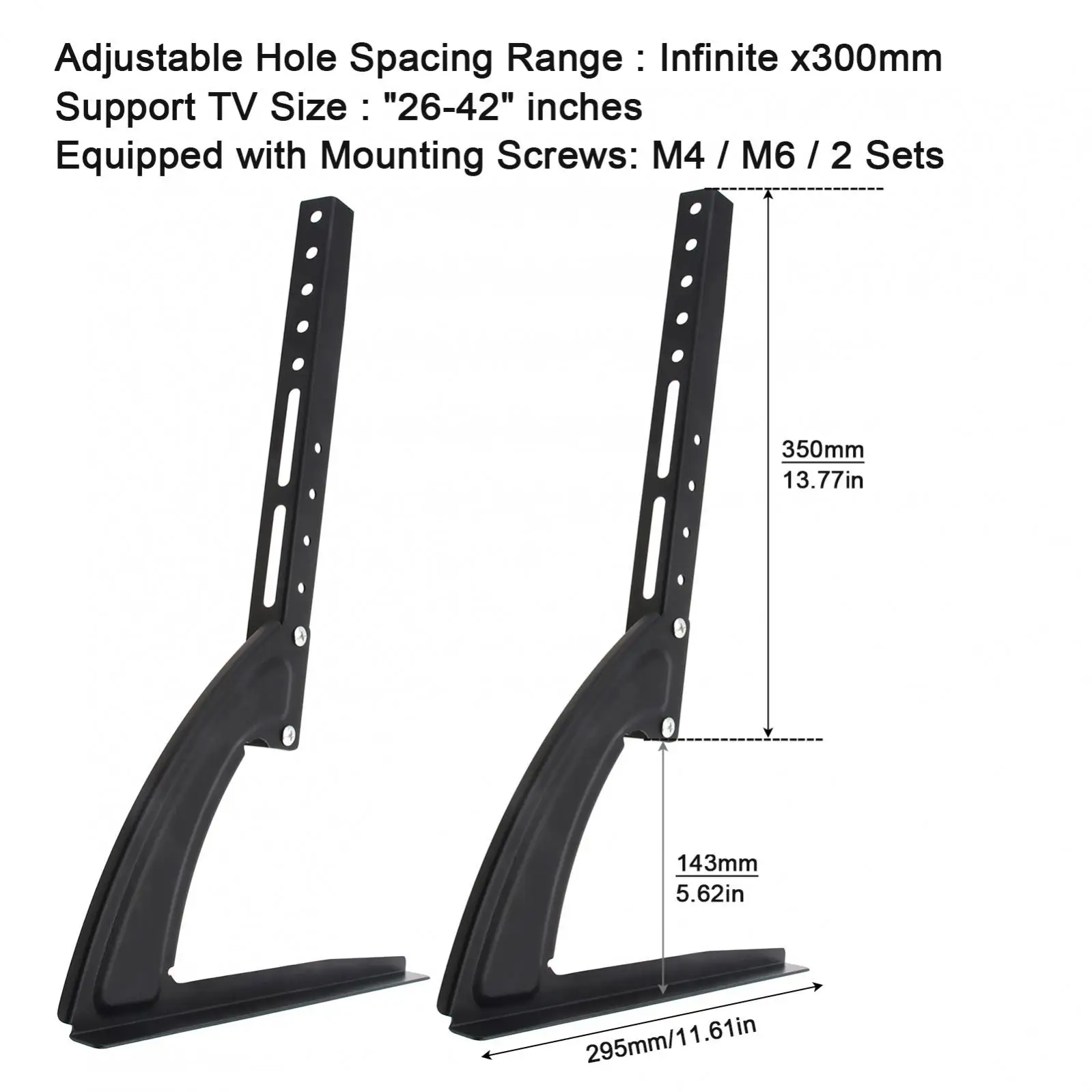 26''-43" Universal TV Brackets 25KG TV Stand Base Bracket for Plasma LCD Flat Screen Height Adjustable Monitor Mount Bracket
26''-43" Universal TV Brackets 25KG TV Stand Base Bracket for Plasma LCD Flat Screen Height Adjustable Monitor Mount Bracket