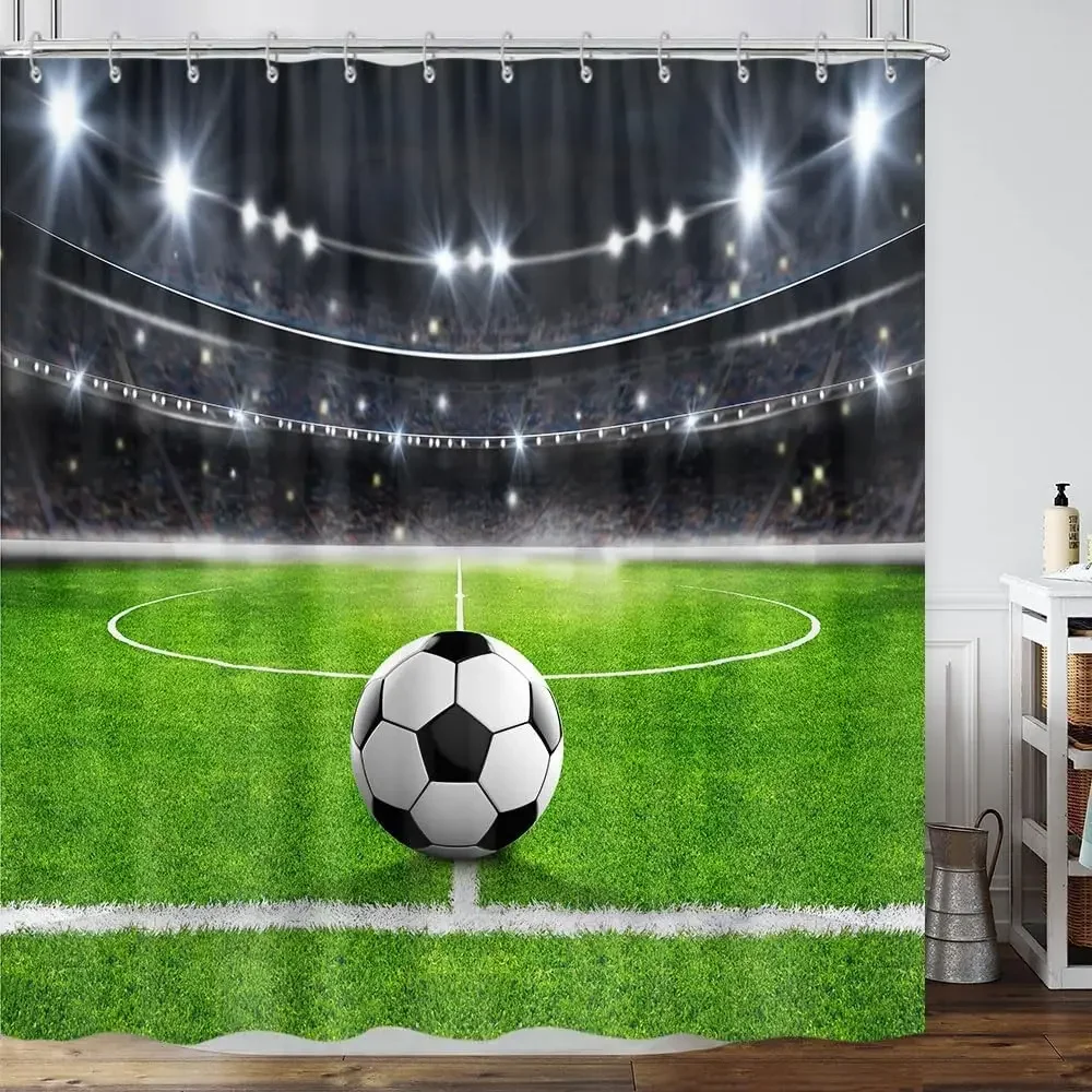 Soccer Game Shower Curtain-Black and White Football Sports Bathroom Decorative Shower Curtain Multiple Options
Soccer Game Shower Curtain-Black and White Football Sports Bathroom Decorative Shower Curtain Multiple Options