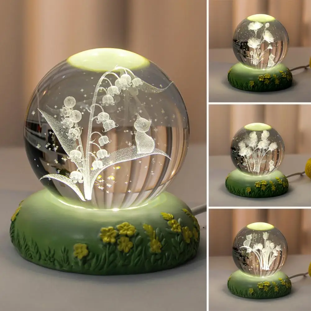 3D цветочный шар, ночник, USB-основание - розовый тюльпан, гвоздика, синий колокольчик, дизайн кошки, стеклянная лампа для украшения дома
3D цветочный шар, ночник, USB-основание - розовый тюльпан, гвоздика, синий колокольчик, дизайн кошки, стеклянная лампа для украшения дома