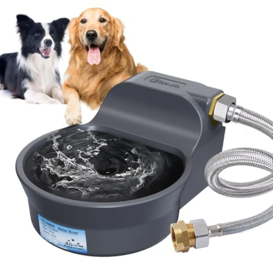 Automatic Dog Water Bowl Dispenser Patented 70OZ Water Dispenser for Dogs 2L Water Bowl Fit 3/4in GHT Male Faucet Outdoor Autom
Automatic Dog Water Bowl Dispenser Patented 70OZ Water Dispenser for Dogs 2L Water Bowl Fit 3/4in GHT Male Faucet Outdoor Autom