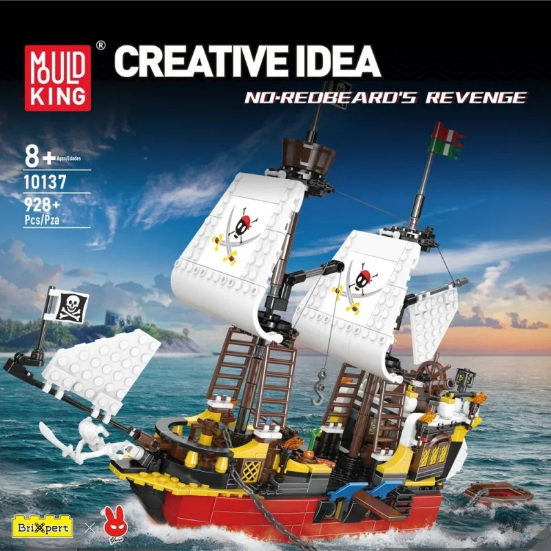 Mould King 10137 Movie Toys The Redbeard's Revenge Pirate Ship Building Block Assembly Pirate Ship Brick Set Kids Christmas Gift
Mould King 10137 Movie Toys The Redbeard's Revenge Pirate Ship Building Block Assembly Pirate Ship Brick Set Kids Christmas Gift