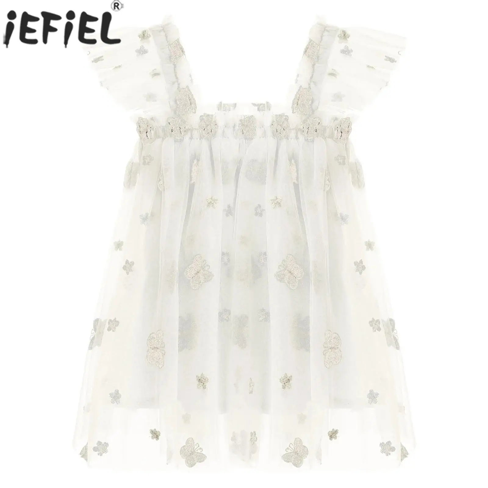 Children Girls Butterfly Embroidery Mesh Princess Party Dress Elastic Straps Ruffled Sweet Cute Tutu for Birthday Photography
Children Girls Butterfly Embroidery Mesh Princess Party Dress Elastic Straps Ruffled Sweet Cute Tutu for Birthday Photography