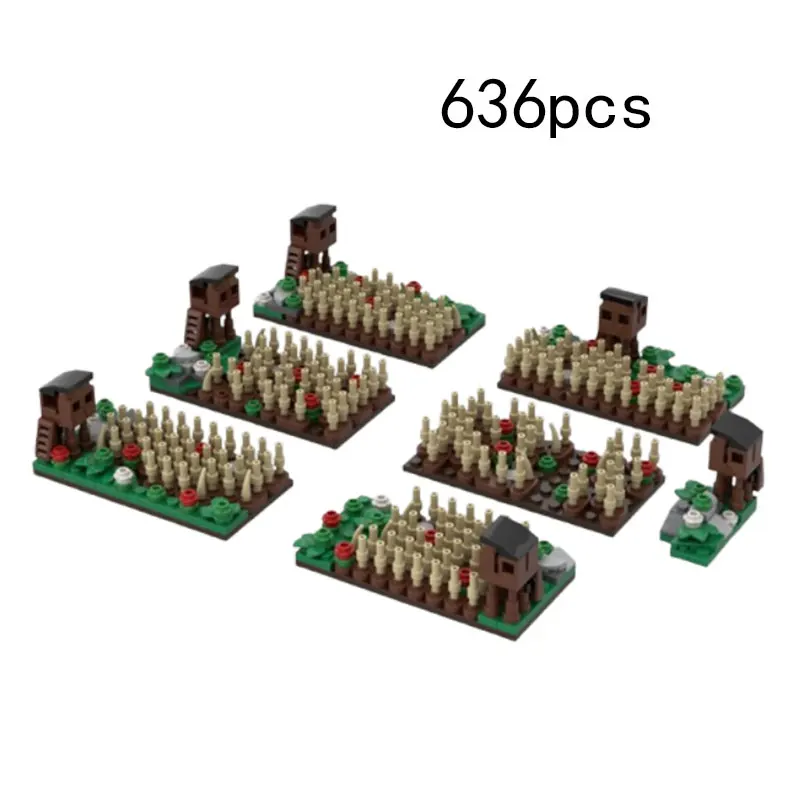 MOC Small Particle Assembly Building Blocks: Medieval Farm, Wheat Field, Castle Expansion Scene Model Toy Gift (636pcs)
MOC Small Particle Assembly Building Blocks: Medieval Farm, Wheat Field, Castle Expansion Scene Model Toy Gift (636pcs)