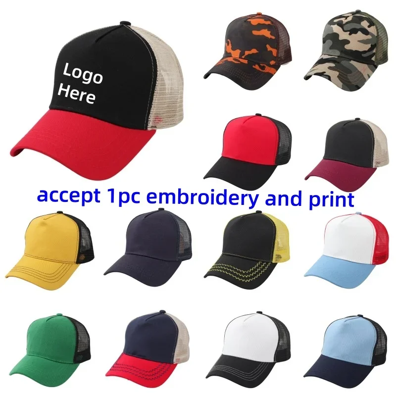 Custom Logo Embroidery 5 Panels Trucker Hat Breathable Summer Cotton Mesh Baseball Cap Unisex Sunshade Snapback Cap for
Custom Logo Embroidery 5 Panels Trucker Hat Breathable Summer Cotton Mesh Baseball Cap Unisex Sunshade Snapback Cap for