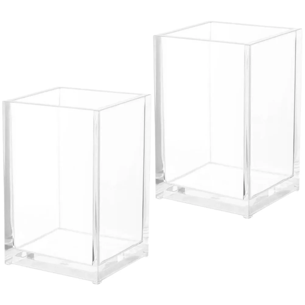 2pcs Makeup Brush Holder Storage Box Clear Acrylic Pen Organizer Case Vanity Desk Accessories
2pcs Makeup Brush Holder Storage Box Clear Acrylic Pen Organizer Case Vanity Desk Accessories