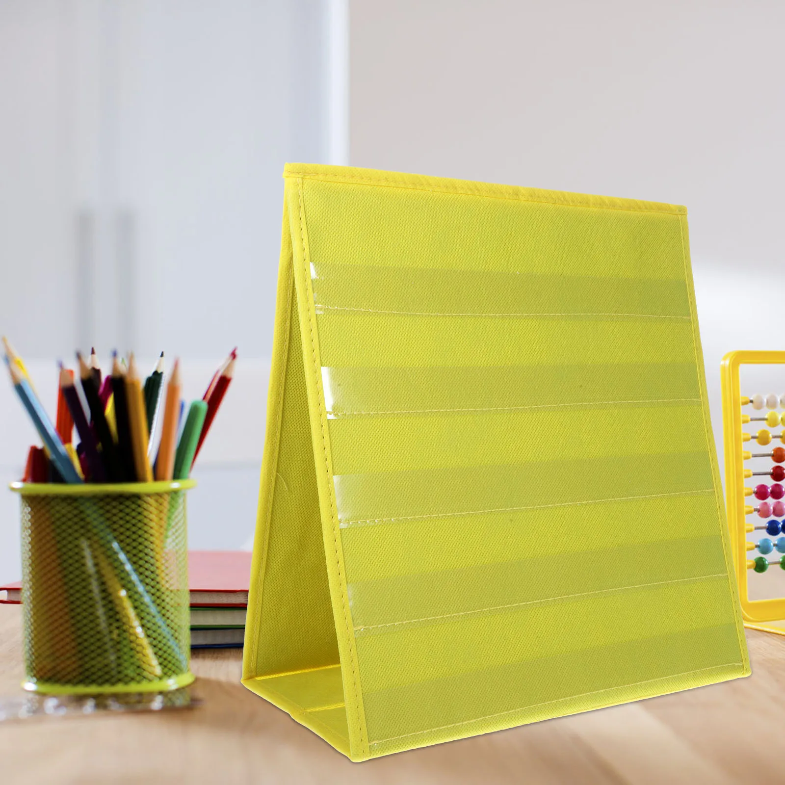 Foldable Desktop Card Insert Teaching Aid Office Standing Pocket Chart Lined with High Density Cardboard Folding Tabletop
Foldable Desktop Card Insert Teaching Aid Office Standing Pocket Chart Lined with High Density Cardboard Folding Tabletop