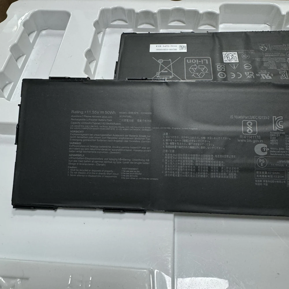 Аккумулятор для ноутбука C31N2005 C41N2005 для Chromebook CX9 CX9400CEA CR1102CGA ExpertBook B3 B3402FEA B3402FBA Flip CX3 CX3400FMA 50WH
Аккумулятор для ноутбука C31N2005 C41N2005 для Chromebook CX9 CX9400CEA CR1102CGA ExpertBook B3 B3402FEA B3402FBA Flip CX3 CX3400FMA 50WH