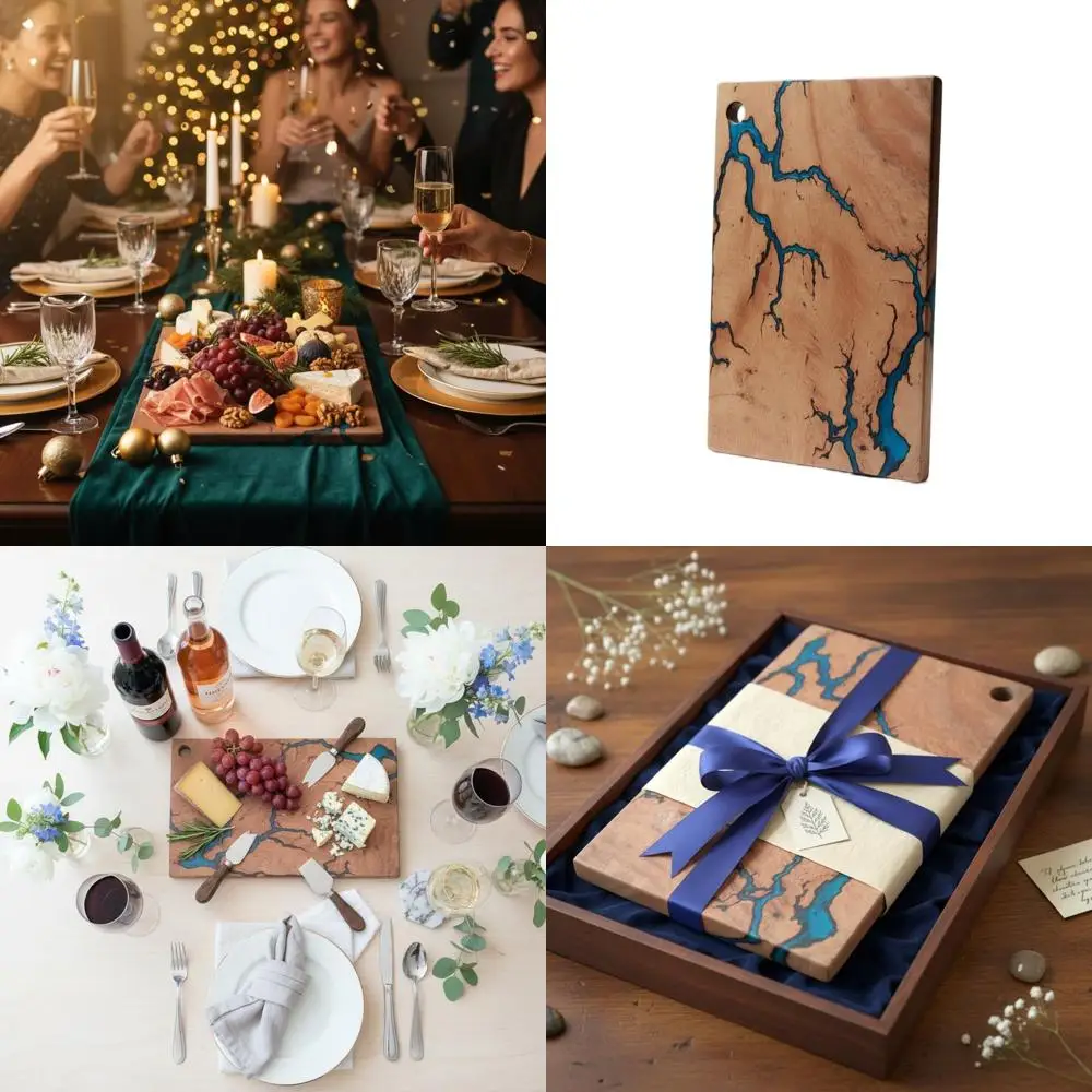 Large Acacia Wood Charcuterie Board 16.5x10.5 - Handcrafted with Fractal Epoxy Resin for Big Parties and Gifts
Large Acacia Wood Charcuterie Board 16.5x10.5 - Handcrafted with Fractal Epoxy Resin for Big Parties and Gifts