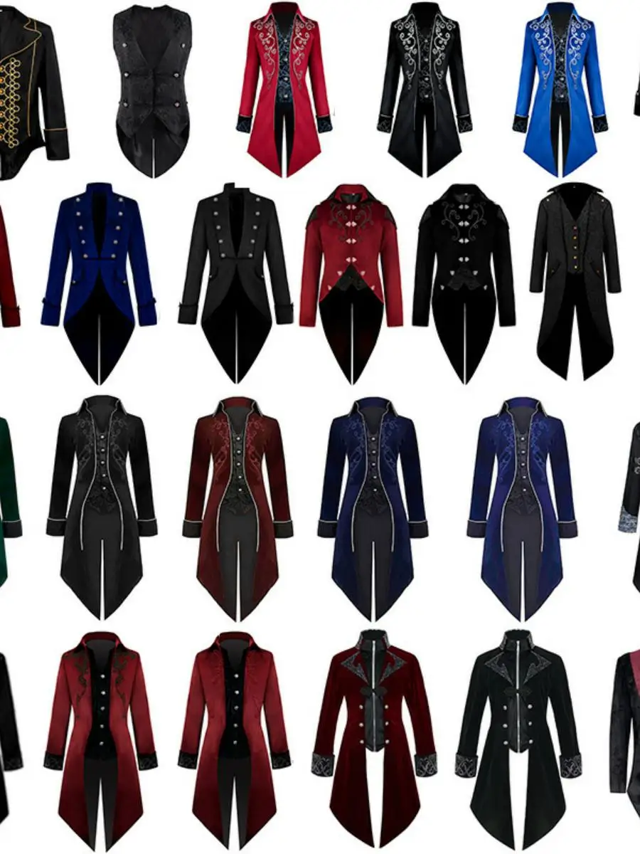 Панк Sle Средневековый фрак средней длины на Хэллоуин Мужской модный ретро-костюм Mid-2023 Бестселлер из смеси полиэстера
Панк Sle Средневековый фрак средней длины на Хэллоуин Мужской модный ретро-костюм Mid-2023 Бестселлер из смеси полиэстера