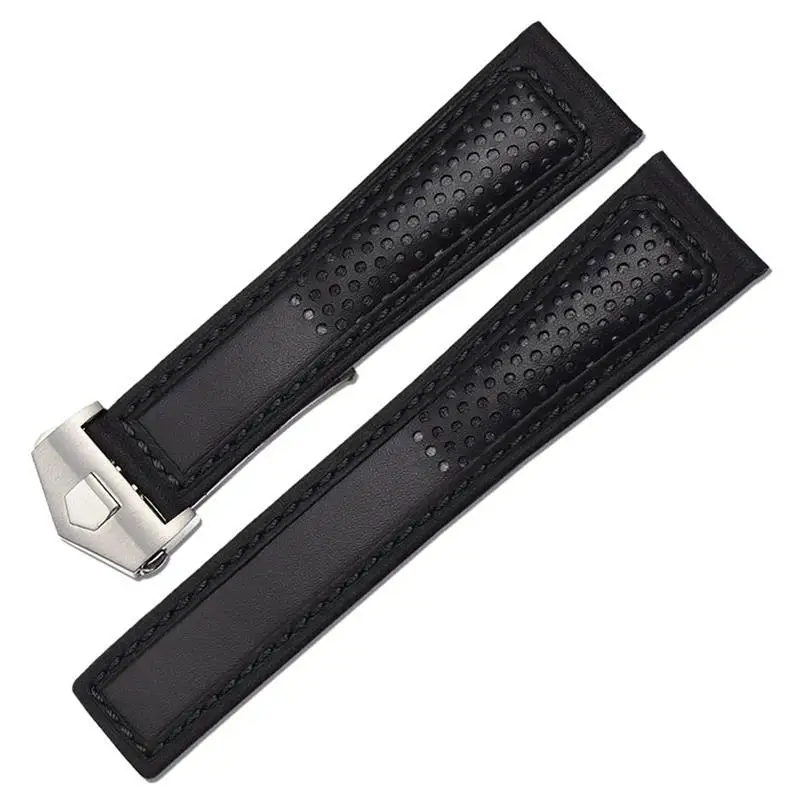 PCAVO Genuine Leather Strap 22m for tag heuer F1 watchband Red stitches wristwatches band fold buckle leather watch bracelet
PCAVO Genuine Leather Strap 22m for tag heuer F1 watchband Red stitches wristwatches band fold buckle leather watch bracelet