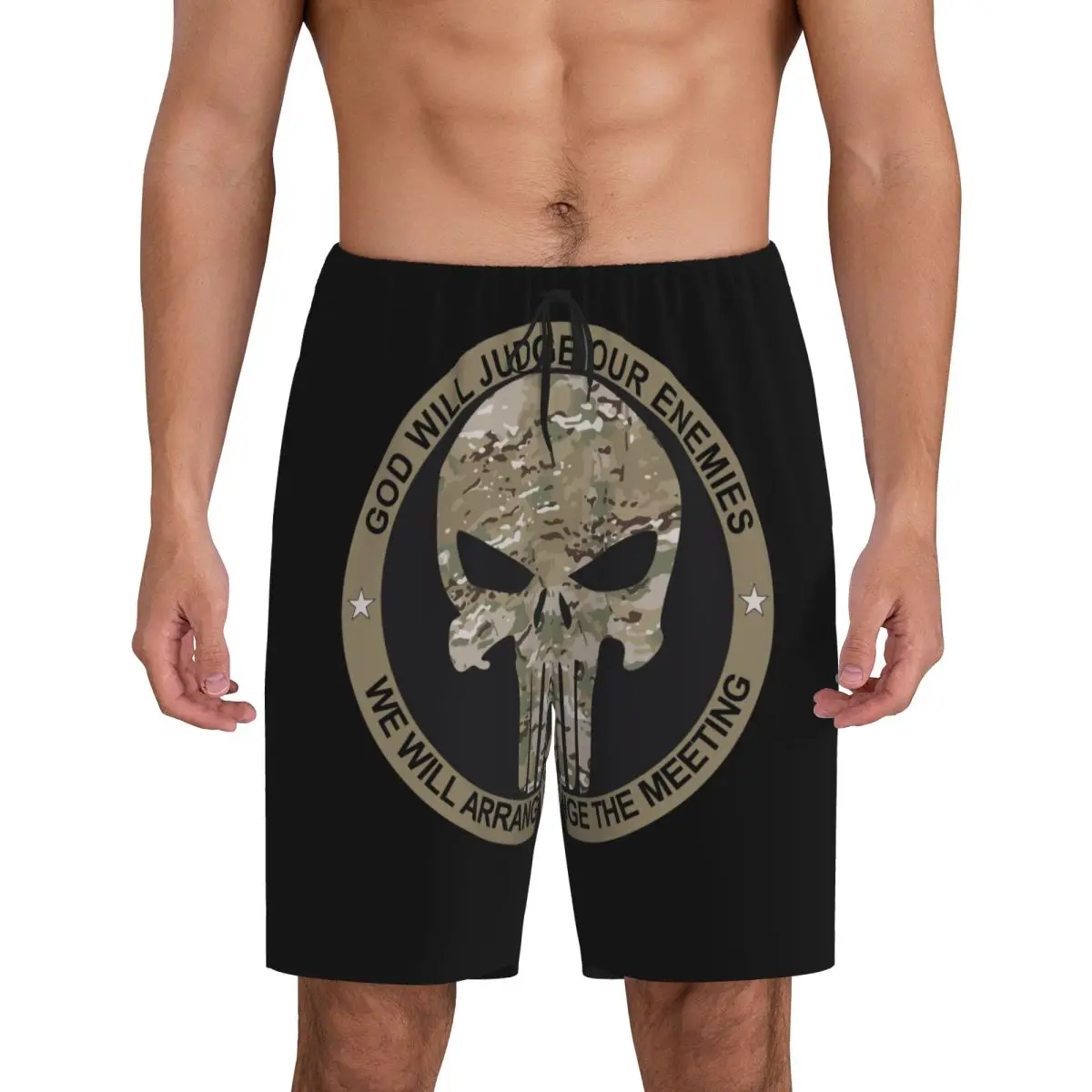 Custom Printed Punisher Skeleton Skull Pajama Shorts Men Sleepwear Bottoms Sleep Short Pjs with Pockets
Custom Printed Punisher Skeleton Skull Pajama Shorts Men Sleepwear Bottoms Sleep Short Pjs with Pockets