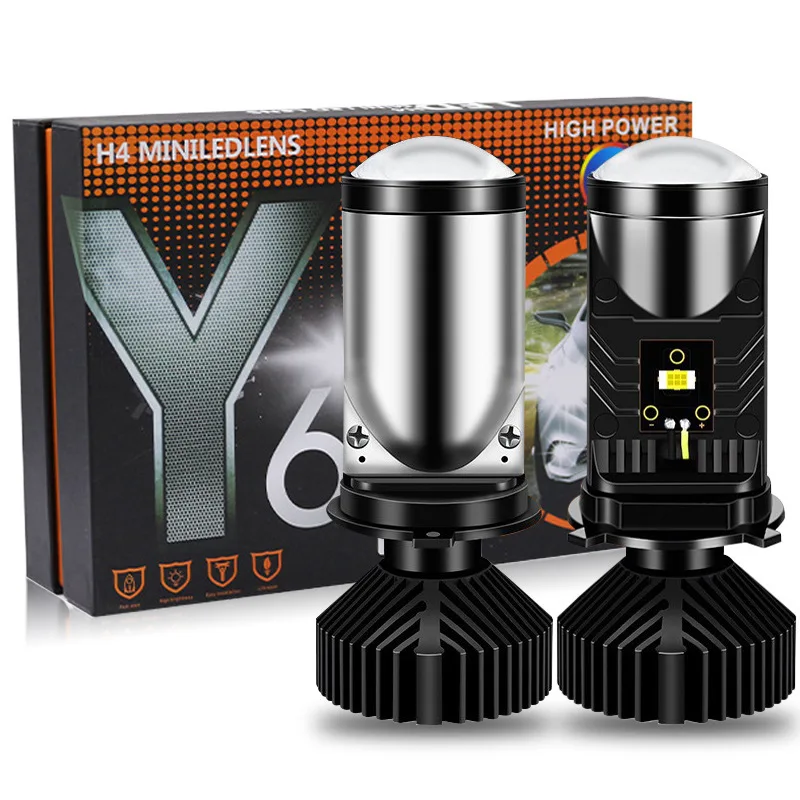 New car Y9/Y6D self-belt lens LED headlight super bright concentrating H4 fisheye car light motorcycle far and near light
New car Y9/Y6D self-belt lens LED headlight super bright concentrating H4 fisheye car light motorcycle far and near light