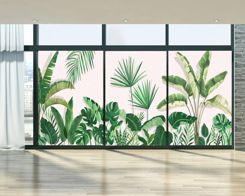 Privacy Windows Film Decorative Green Plants Glass Window Stickers No Glue Static Cling Frosted Windows Film
Privacy Windows Film Decorative Green Plants Glass Window Stickers No Glue Static Cling Frosted Windows Film