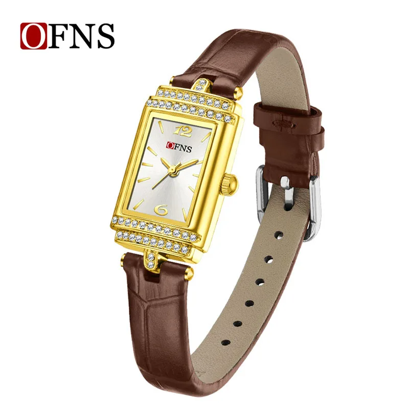OFNS 7218 Elegant Ladies' Quartz Wristwatch Retro Fashion Leather Strap Small Square Dial Casual Watches for Woman reloj mujer
OFNS 7218 Elegant Ladies' Quartz Wristwatch Retro Fashion Leather Strap Small Square Dial Casual Watches for Woman reloj mujer