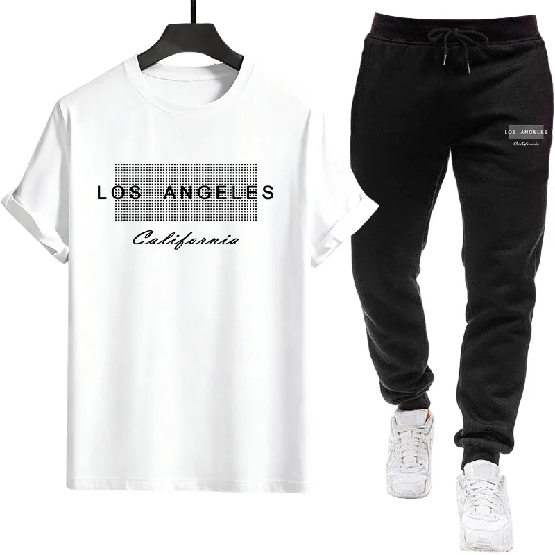 Daily Single Piece Versatile Short-sleeved T-shirt and Sport Pants Men's Tracksuit Casual Quality Summer Outdoors Jogging Sports
Daily Single Piece Versatile Short-sleeved T-shirt and Sport Pants Men's Tracksuit Casual Quality Summer Outdoors Jogging Sports